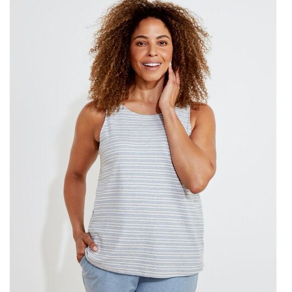Organic Cotton Interlock Striped Tank by Haven Well Within‎ M - Picture 1 of 3